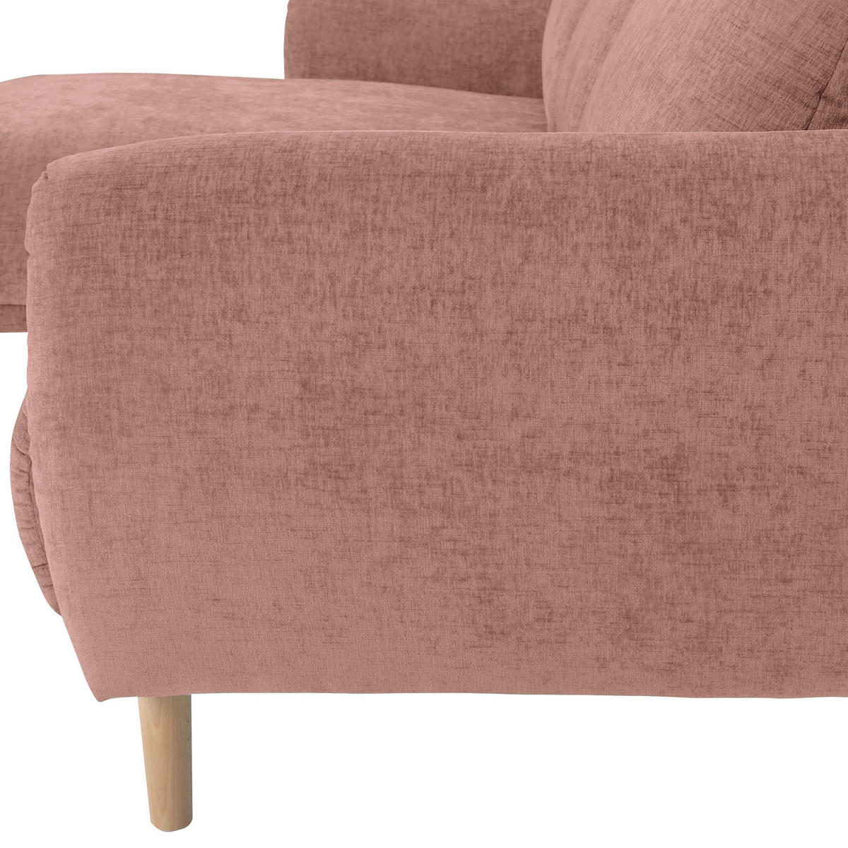 HÖRNSOFFA i flatväv gammelrosa  - bokfärgad/gammelrosa, Klassisk, trä/textil (144/230cm) - Livetastic
