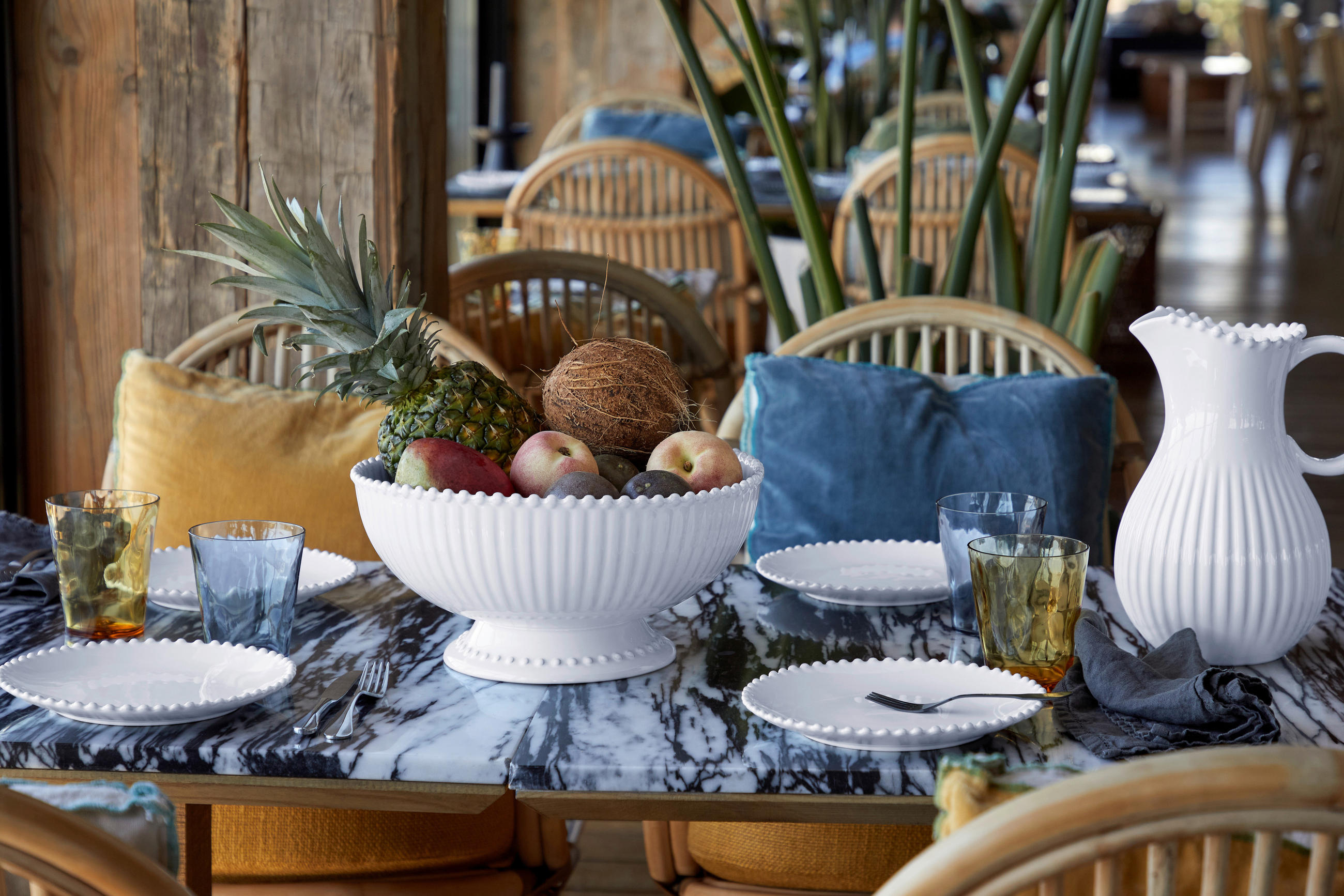 SERVIERPLATTE PEARL  - Weiß Hochglanz, Basics, Keramik (40,8/30/4,3cm) - Costa Nova