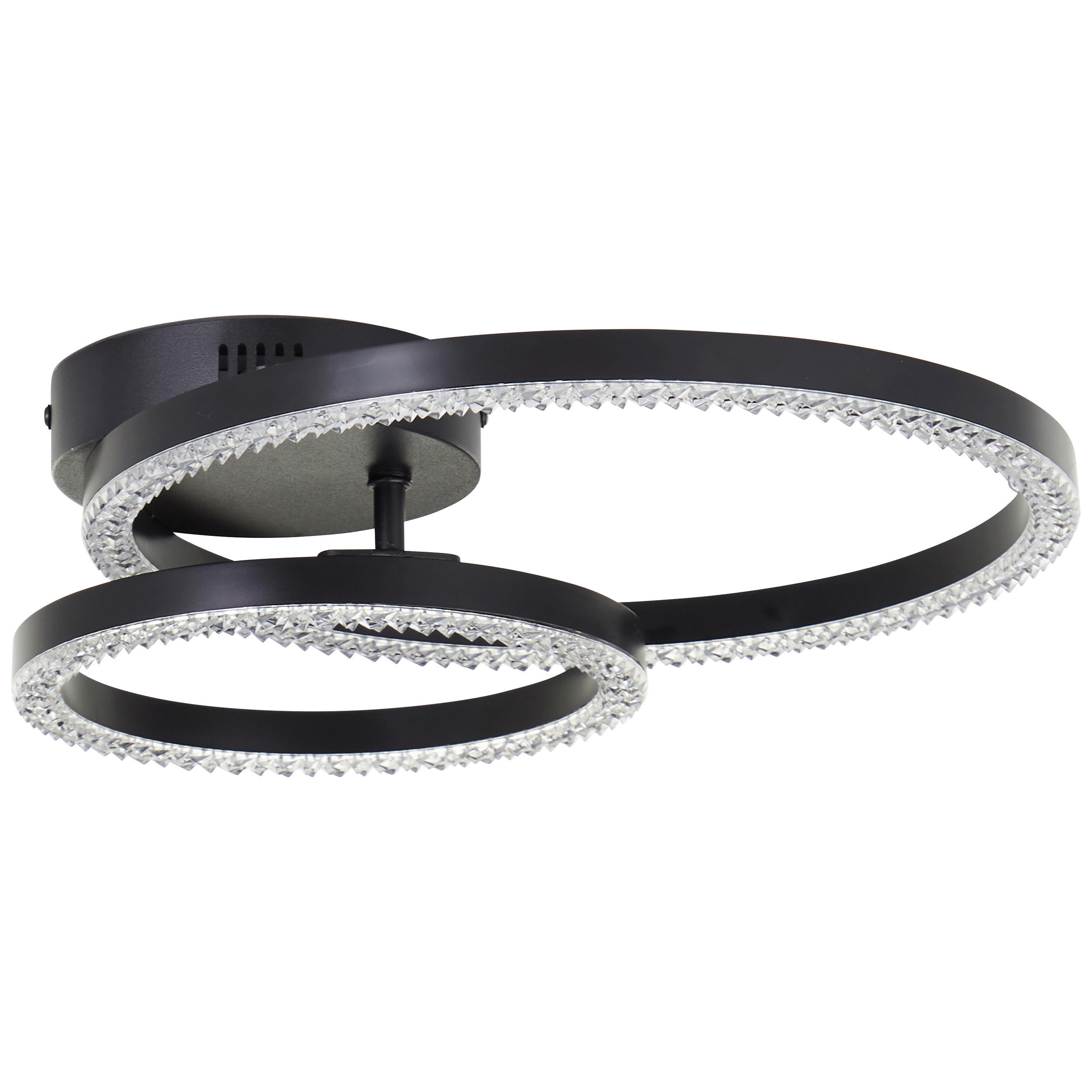 LED-DECKENLEUCHTE    40/30/7,7 cm  - Schwarz, Design, Kunststoff/Metall (40/30/7,7cm) - Brilliant