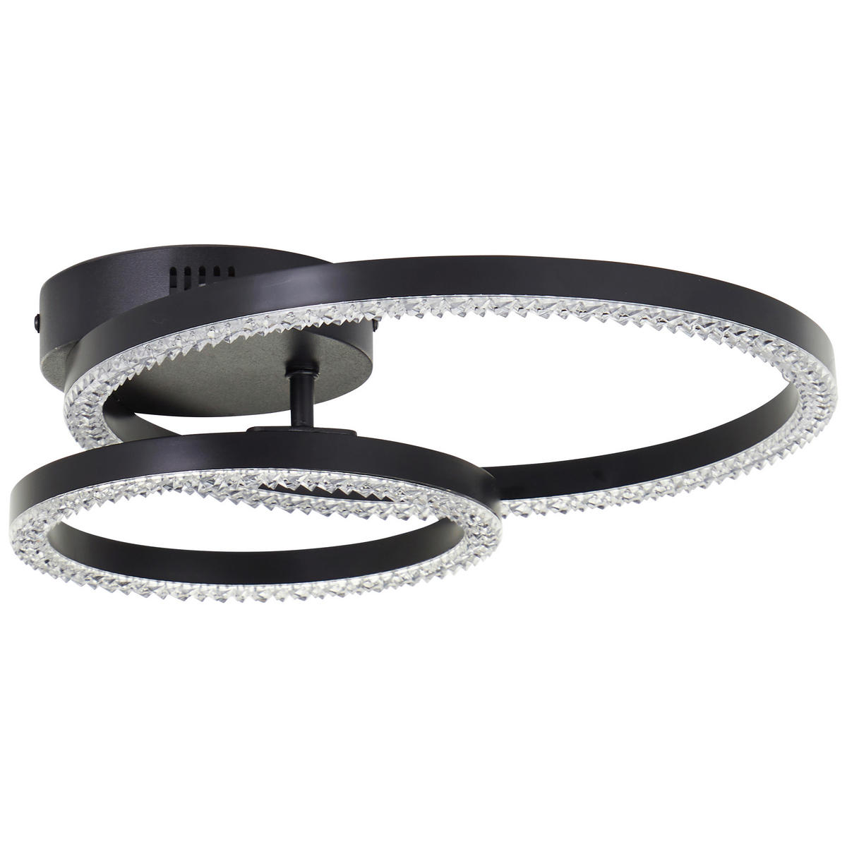 LED-DECKENLEUCHTE    40/30/7,7 cm  - Schwarz, Design, Kunststoff/Metall (40/30/7,7cm) - Brilliant