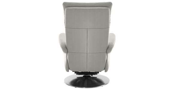 RELAXSESSEL in Leder Weiß - Edelstahlfarben/Weiß, Design, Leder/Metall (78/112/85cm) - Cantus