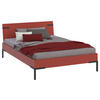 BETT 140/200 cm  in Koralle  - Koralle/Schwarz, Design, Metall (140/200cm) - Xora