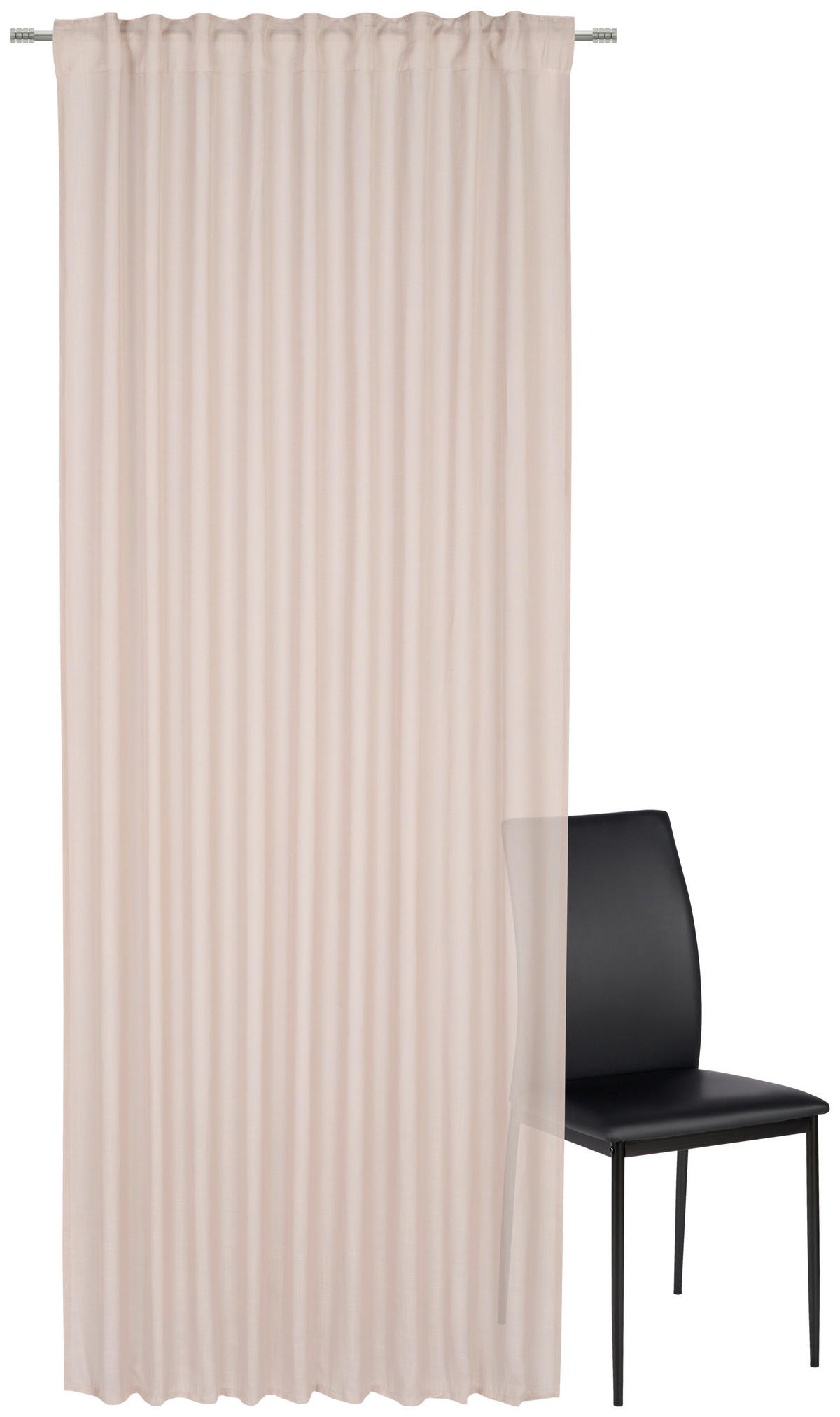 FERTIGVORHANG halbtransparent  - Taupe, Basics, Textil (140/245cm) - Boxxx