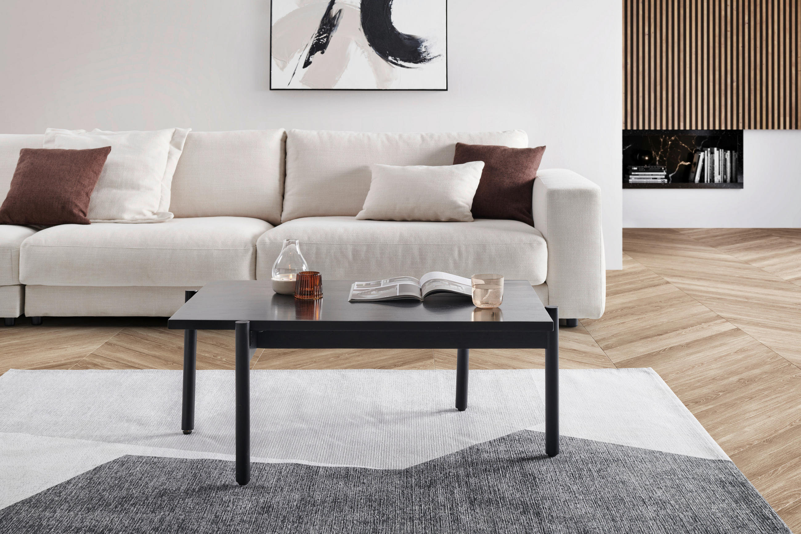 MĂSUȚĂ DE CAFEA - negru, Design, lemn (100/40/65cm) - Livetastic