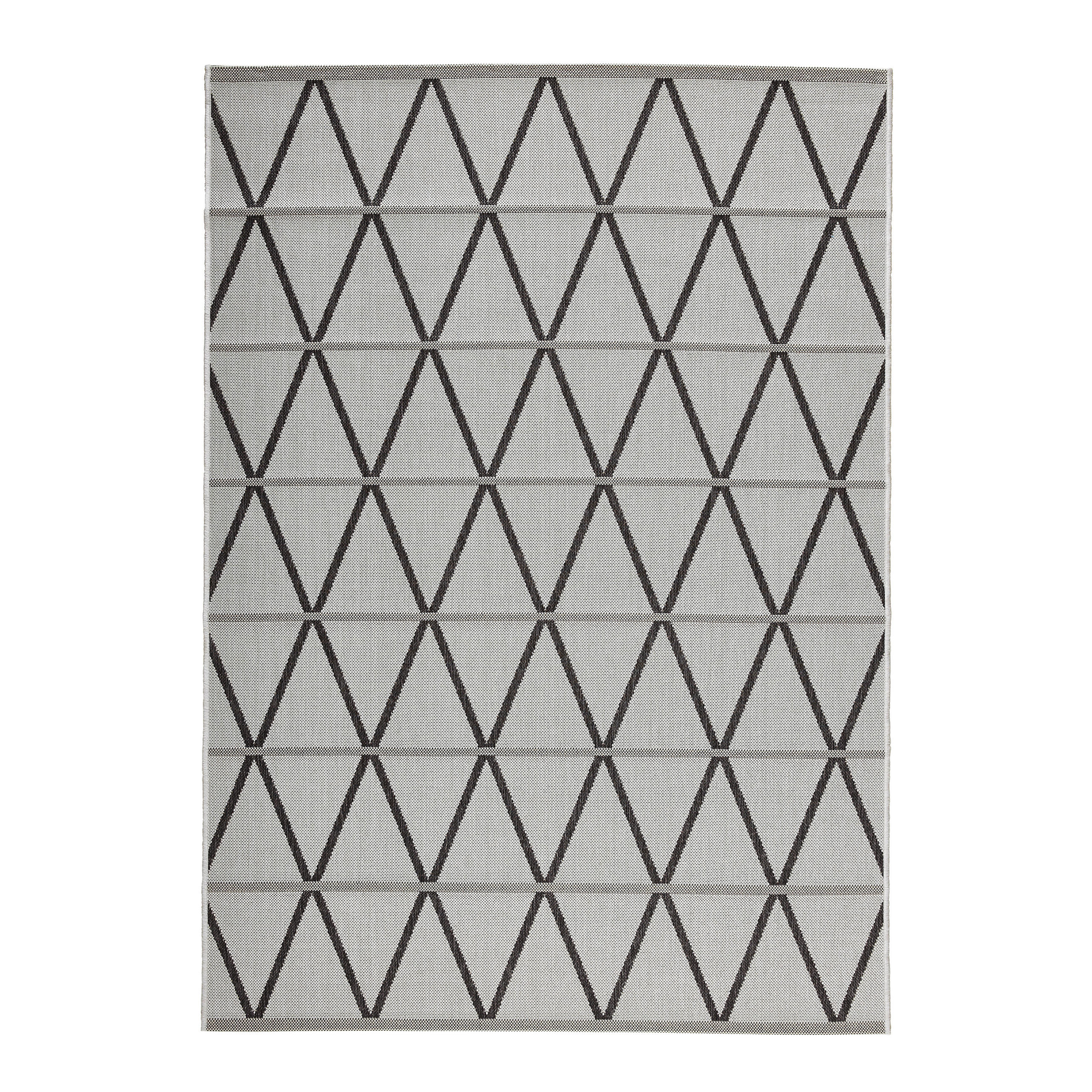 Novel Outdoorteppich Grau, Schwarz 80x150 cm