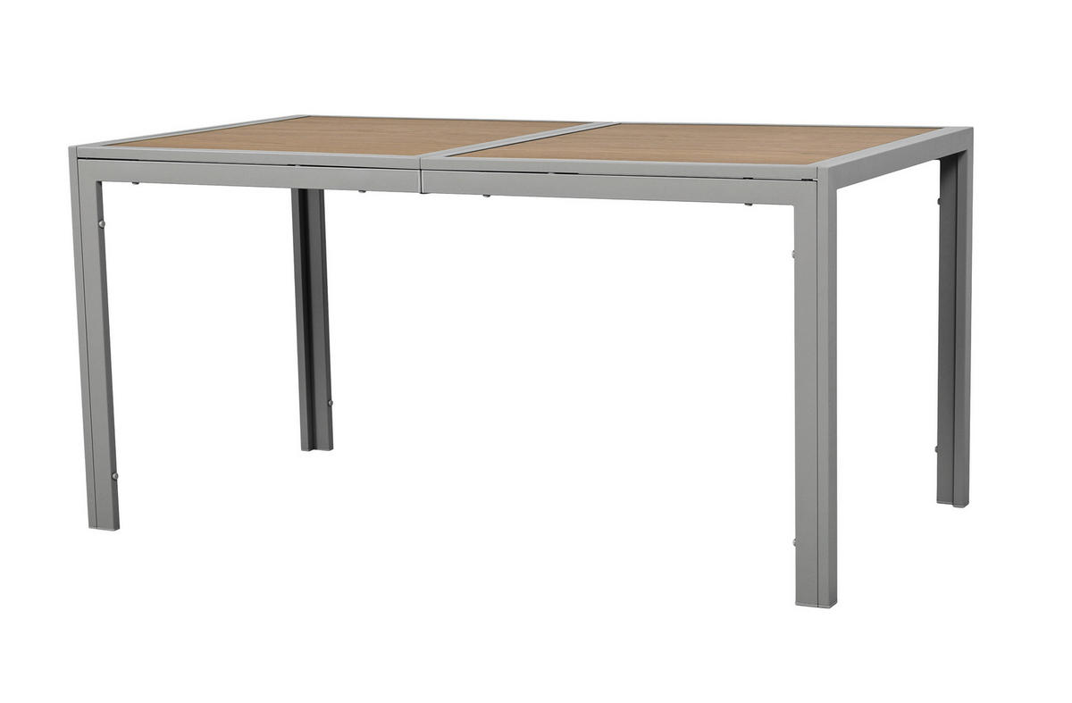 GARTENTISCHGRUPPE Stahl  - Naturfarben/Grau, KONVENTIONELL, Kunststoff/Metall - Gardenson