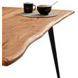 ESSTISCH in Holz, Metall 160/90/76 cm  - Schwarz/Akaziefarben, Natur, Holz/Metall (160/90/76cm) - Carryhome