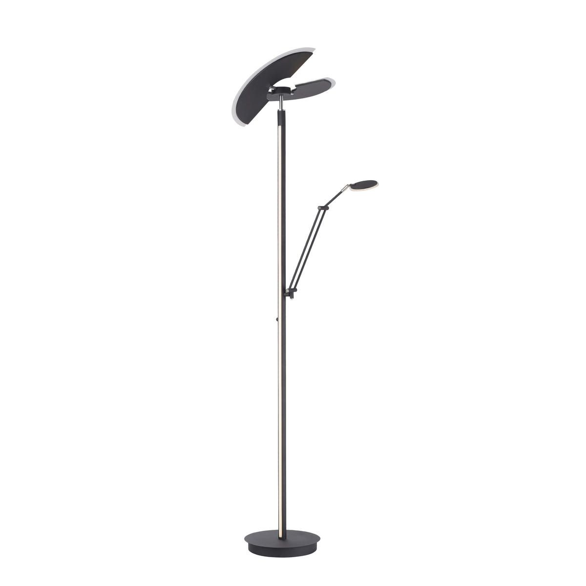 LED STOJACÍ LAMPA, 87/44/202 cm - antracitová, Design, kov/plast (87/44/202cm)