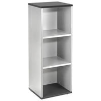 AKTENREGAL Graphitfarben, Hellgrau  - Hellgrau/Schwarz, MODERN, Holzwerkstoff/Kunststoff (45/120/40cm) - Novel