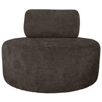 SESSEL in Struktur Mokka  - Schwarz/Mokka, Basics, Textil/Metall (88/70/88cm) - Livetastic
