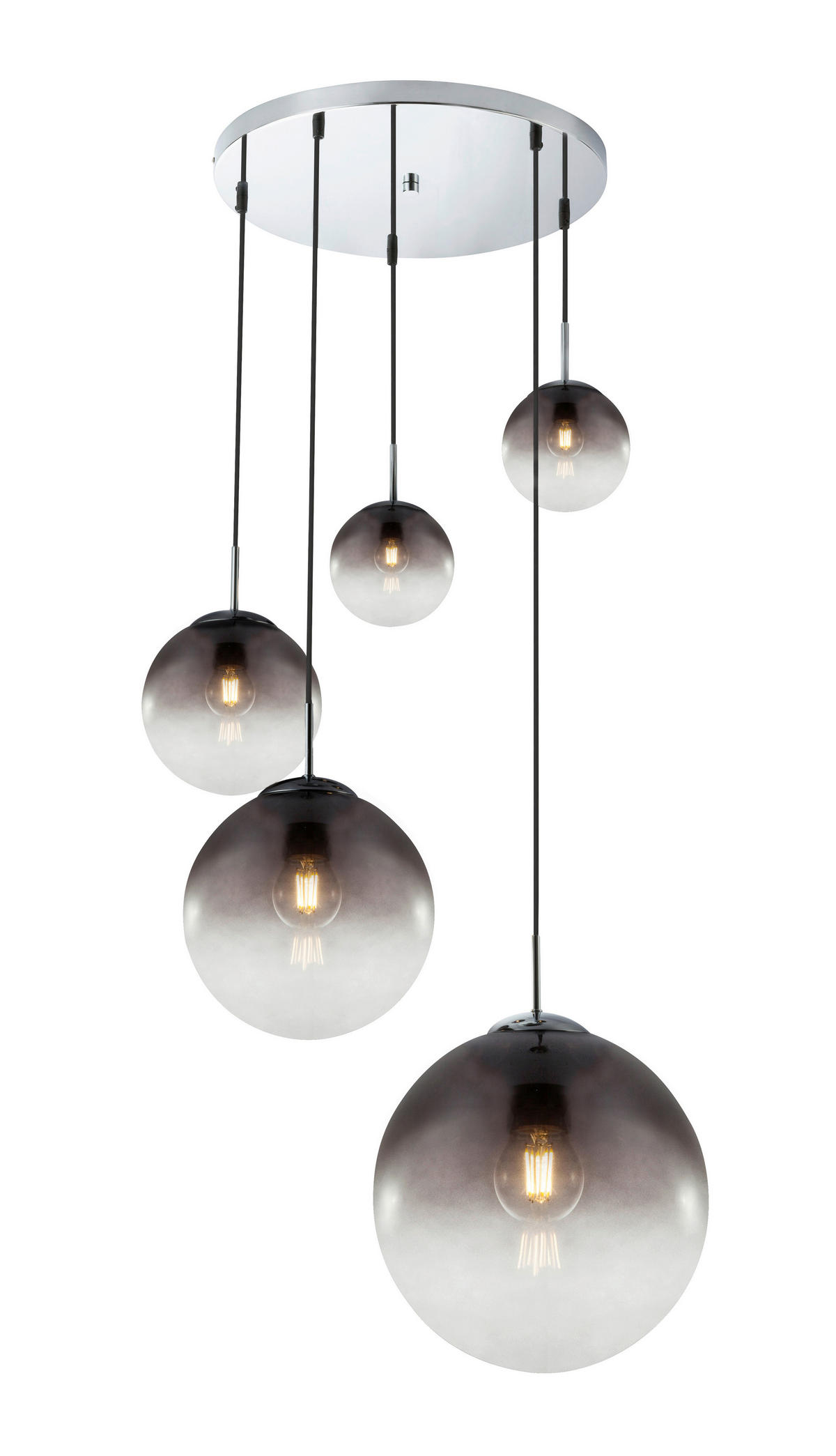 HÄNGELEUCHTE 65/150 cm  - Design, Glas/Metall (65/150cm) - Globo
