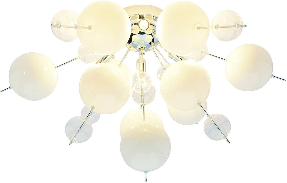 DECKENLEUCHTE EXPLOSION 57/38 cm   - Klar/Chromfarben, Design, Glas/Metall (57/38cm) - Näve