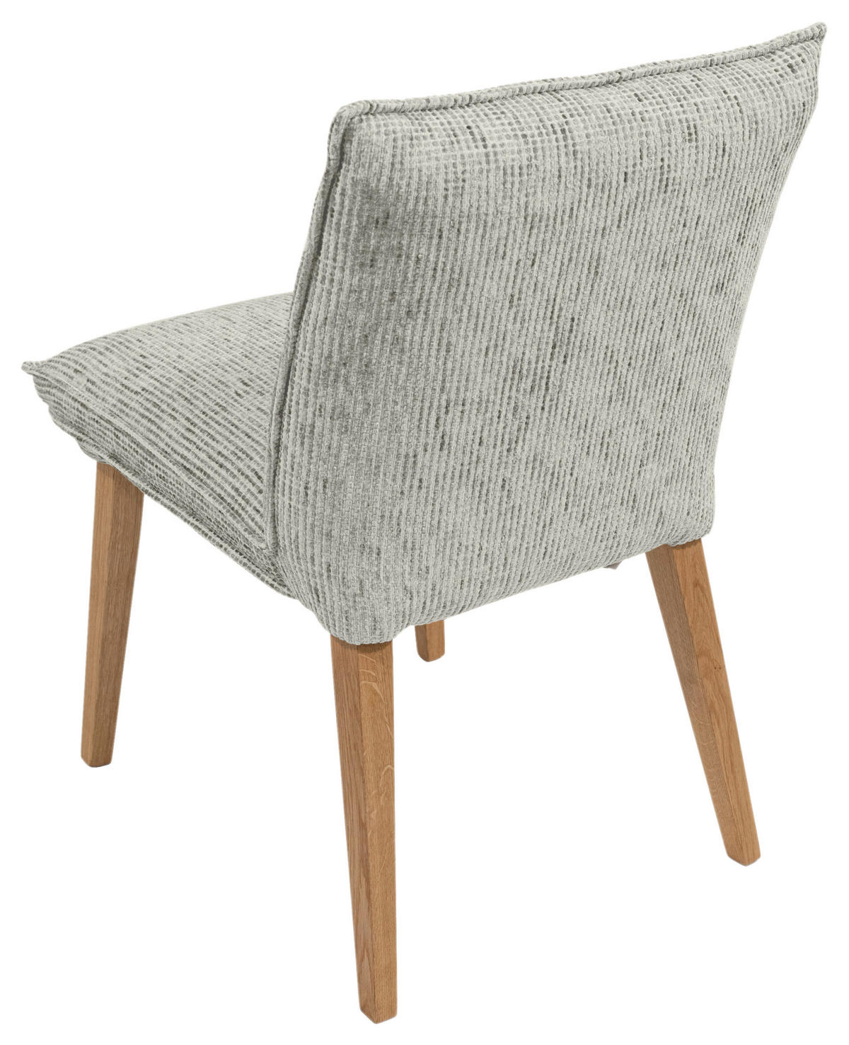 STUHL Chenille Eichefarben, Hellgrau Eiche massiv  - Eichefarben/Hellgrau, KONVENTIONELL, Holz/Textil (52/86/65cm) - Valdera