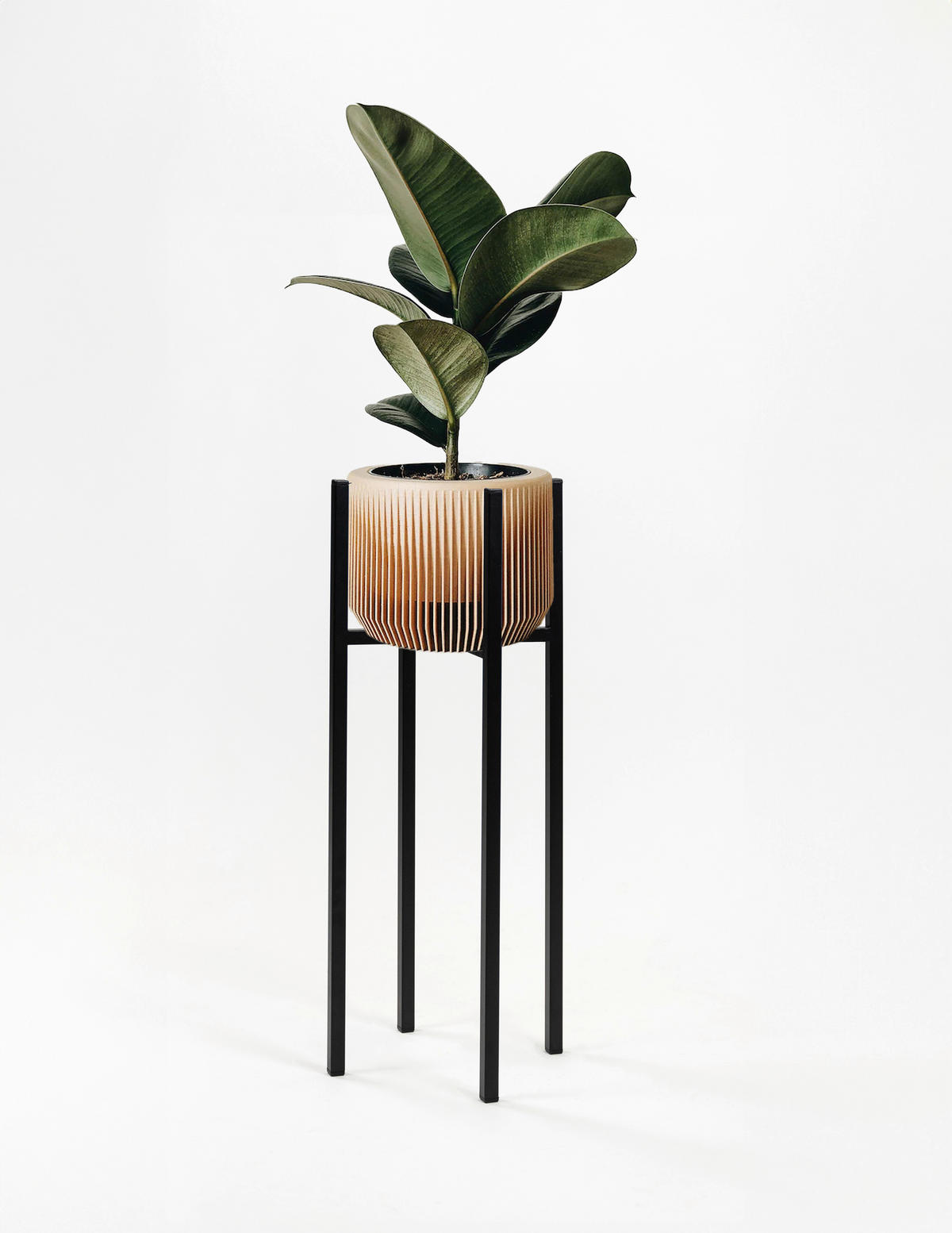 BLUMENSTÄNDER in Metall  - Schwarz, Basics, Metall (26/60/26cm)