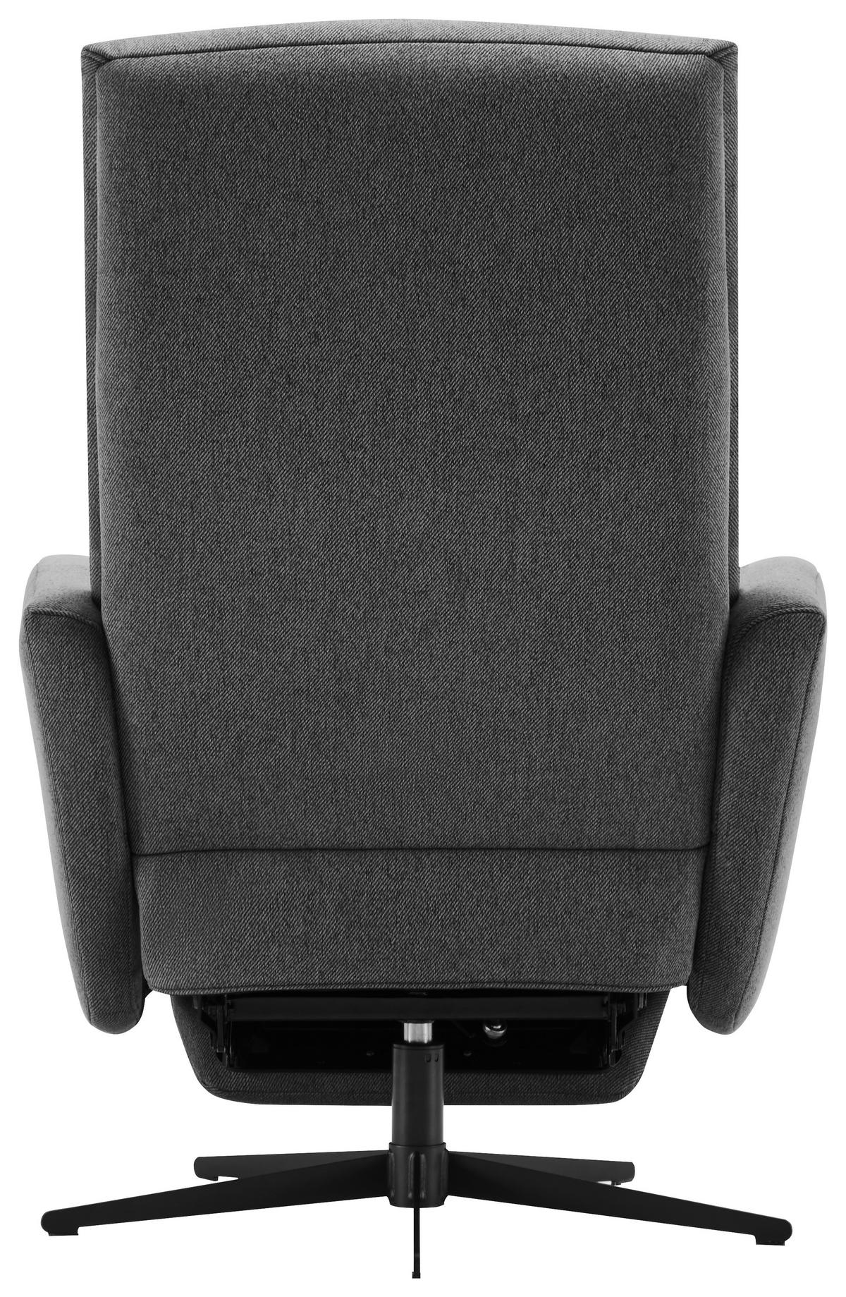 RELAXSESSEL in Textil Dunkelgrau  - Dunkelgrau/Schwarz, Design, Textil/Metall (76/104/77cm) - Livetastic