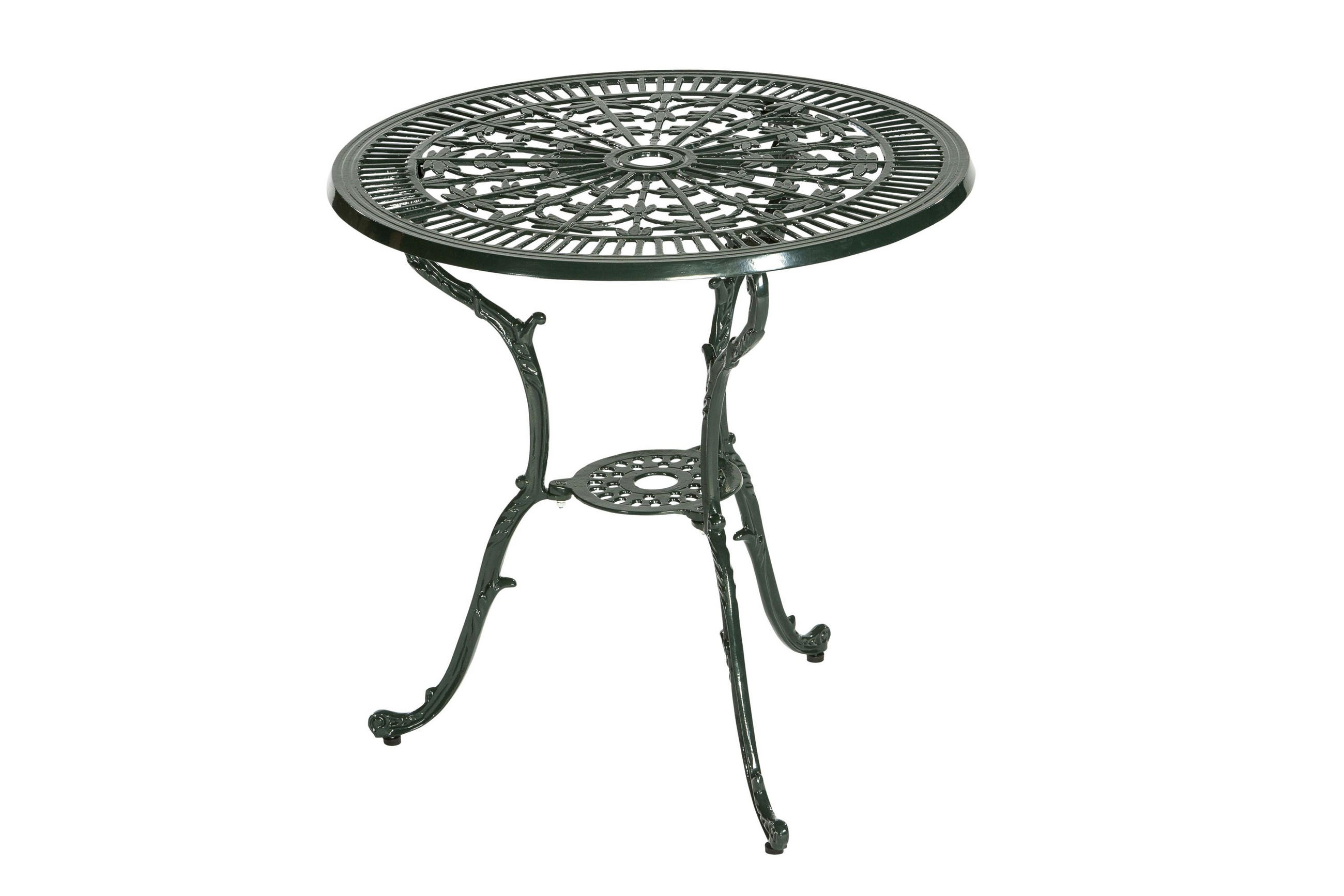 GARTENTISCH 70/70/68 cm Metall Grün rund  - Grün, ROMANTIK / LANDHAUS, Metall (70/70/68cm) - Gardenson