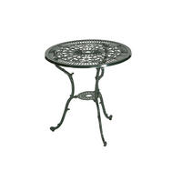 GARTENTISCH 70/70/68 cm Metall Grün rund  - Grün, ROMANTIK / LANDHAUS, Metall (70/70/68cm) - Gardenson
