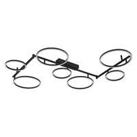 LED-DECKENLEUCHTE 118/127/12 cm  - Schwarz, Design, Kunststoff/Metall (118/127/12cm) - Novel