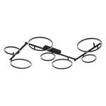 LED-DECKENLEUCHTE 118/127/12 cm  - Schwarz, Design, Kunststoff/Metall (118/127/12cm) - Novel