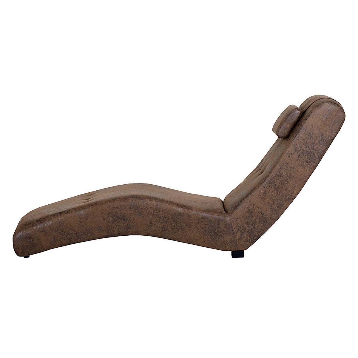 RELAXLIEGE in Lederlook Braun  - Schwarz/Braun, Design, Kunststoff/Textil (180/87/62cm) - P & B