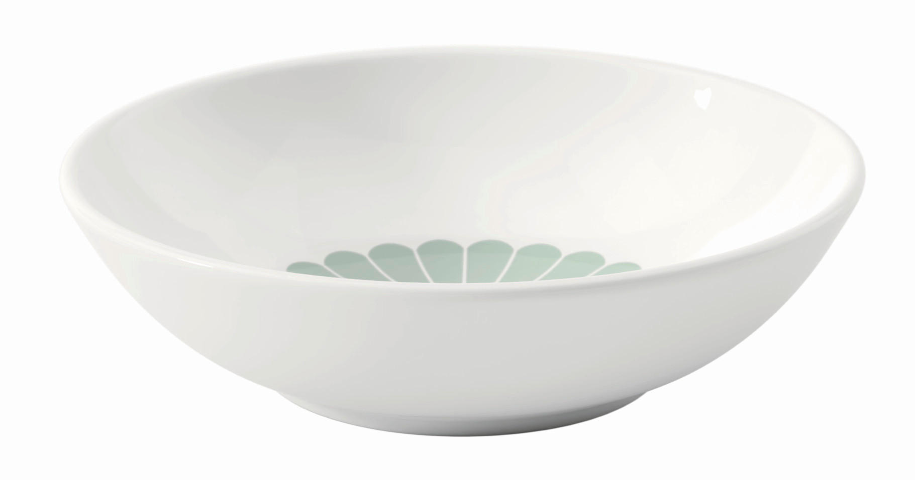 Villeroy & Boch Dessertschale Fleur Vert Weiß, Salbeigrün 4 cm