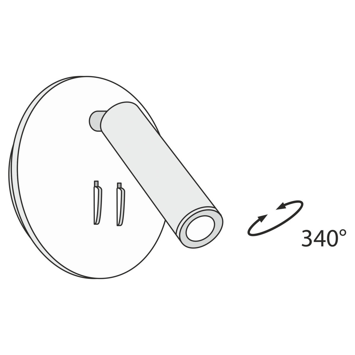WANDLEUCHTE - Weiss, Basics, Kunststoff/Metall (6,5/14/14cm) - MAYTONI