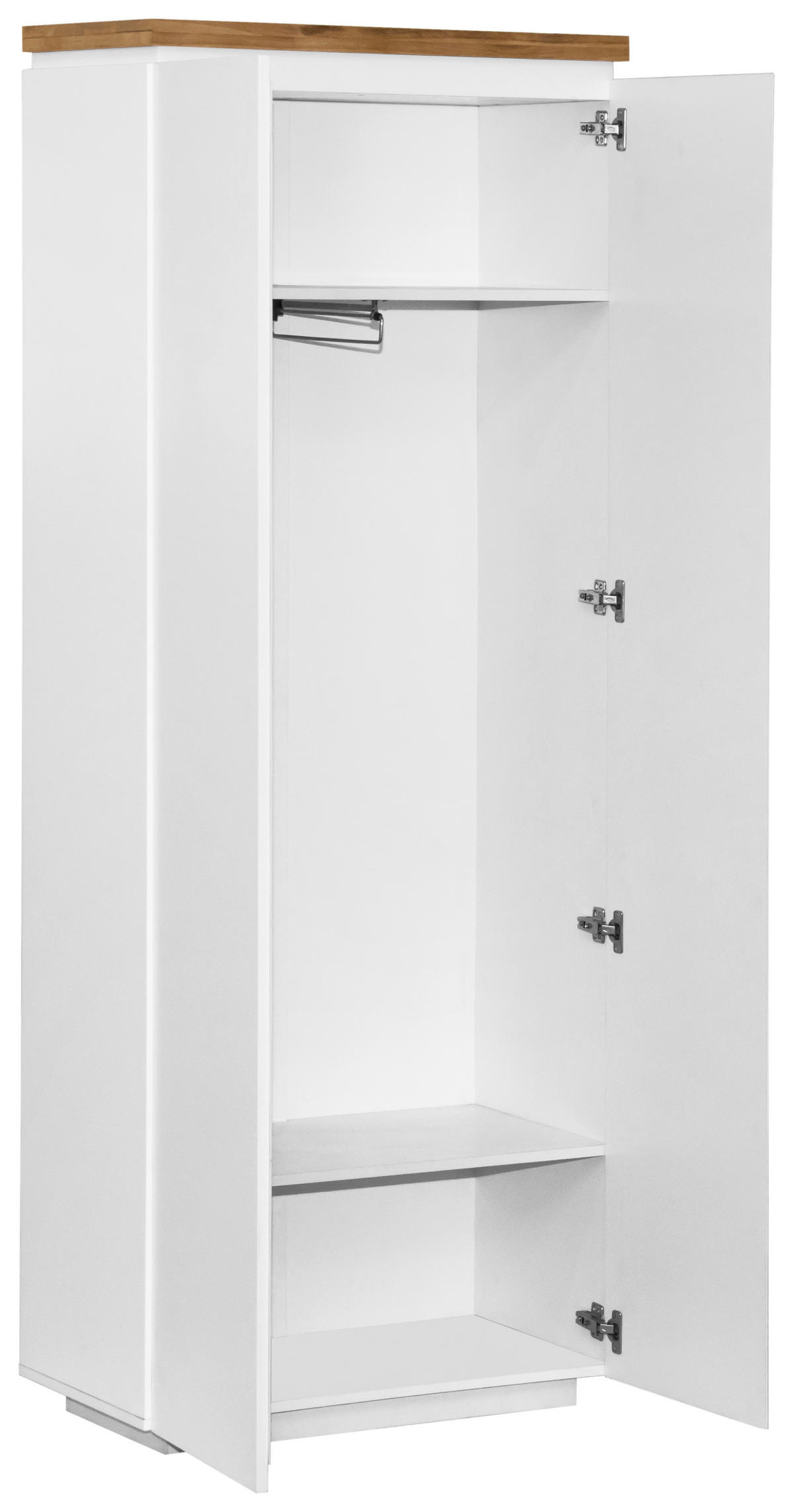 GARDEROBENSCHRANK  in 75/198/42 cm  - Eichefarben/Weiß, KONVENTIONELL, Holz/Holzwerkstoff (75/198/42cm) - Novel