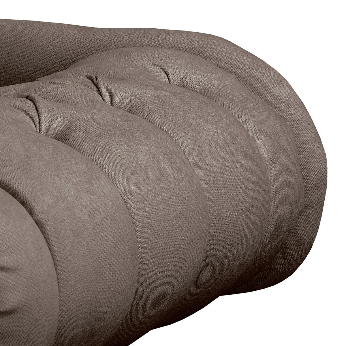 RÉCAMIERE Mikrofaser Graubraun  - Graubraun/Braun, Design, Holz/Textil (185/93/75cm) - Livetastic