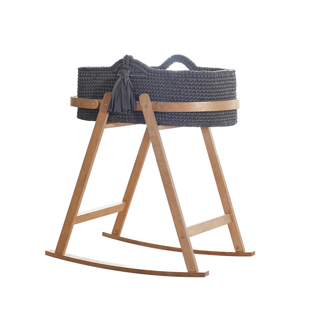 MOJŽIŠOV KOŠÍK - prírodná farba/tmavosivá, Design, kompozitné drevo/textil (81/51/93cm) - Jimmylee