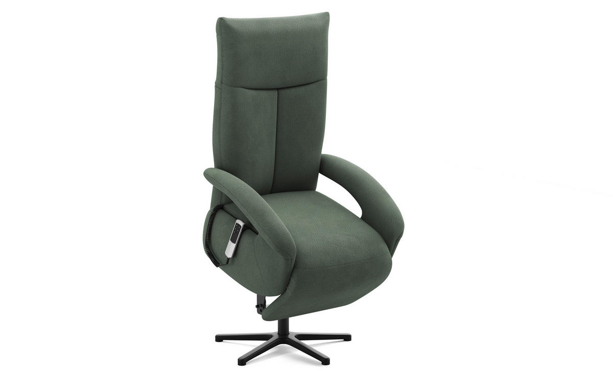 SESSEL in Flachgewebe Grün  - Schwarz/Grün, Konventionell, Textil/Metall (74/112/82cm) - Sit & More