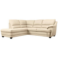 ECKSOFA 225/245 cm  in Lederlook Beige Rücken echt  225/245 cm  - Beige, Design, Kunststoff/Textil (225/245cm) - Livetastic