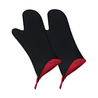 OFENHANDSCHUH Schwarz, Rot  - Rot/Schwarz, Basics, Kunststoff (33/15/3cm) - Spring