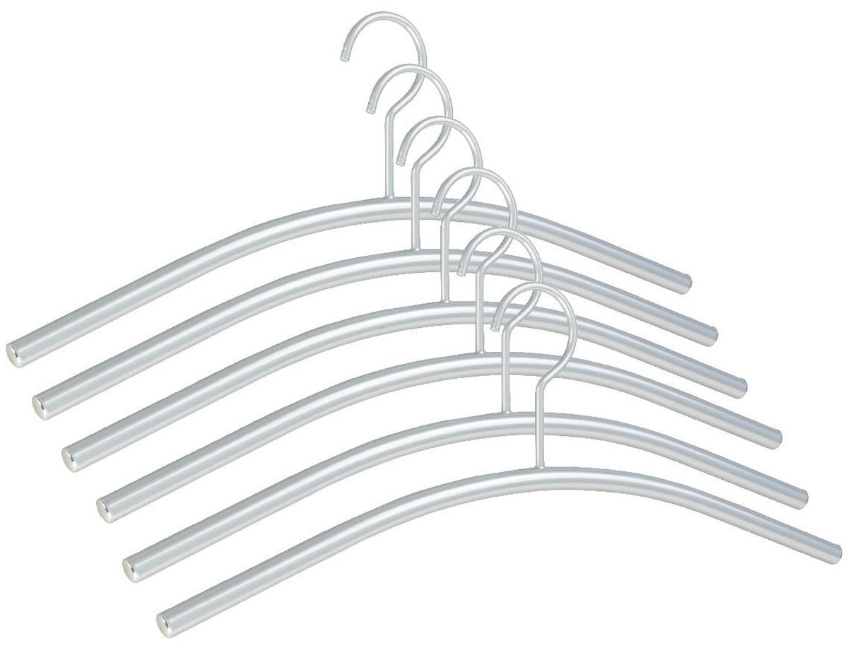 KLEIDERBÜGELSET 43 cm Metall  - Alufarben, KONVENTIONELL, Metall (43cm)