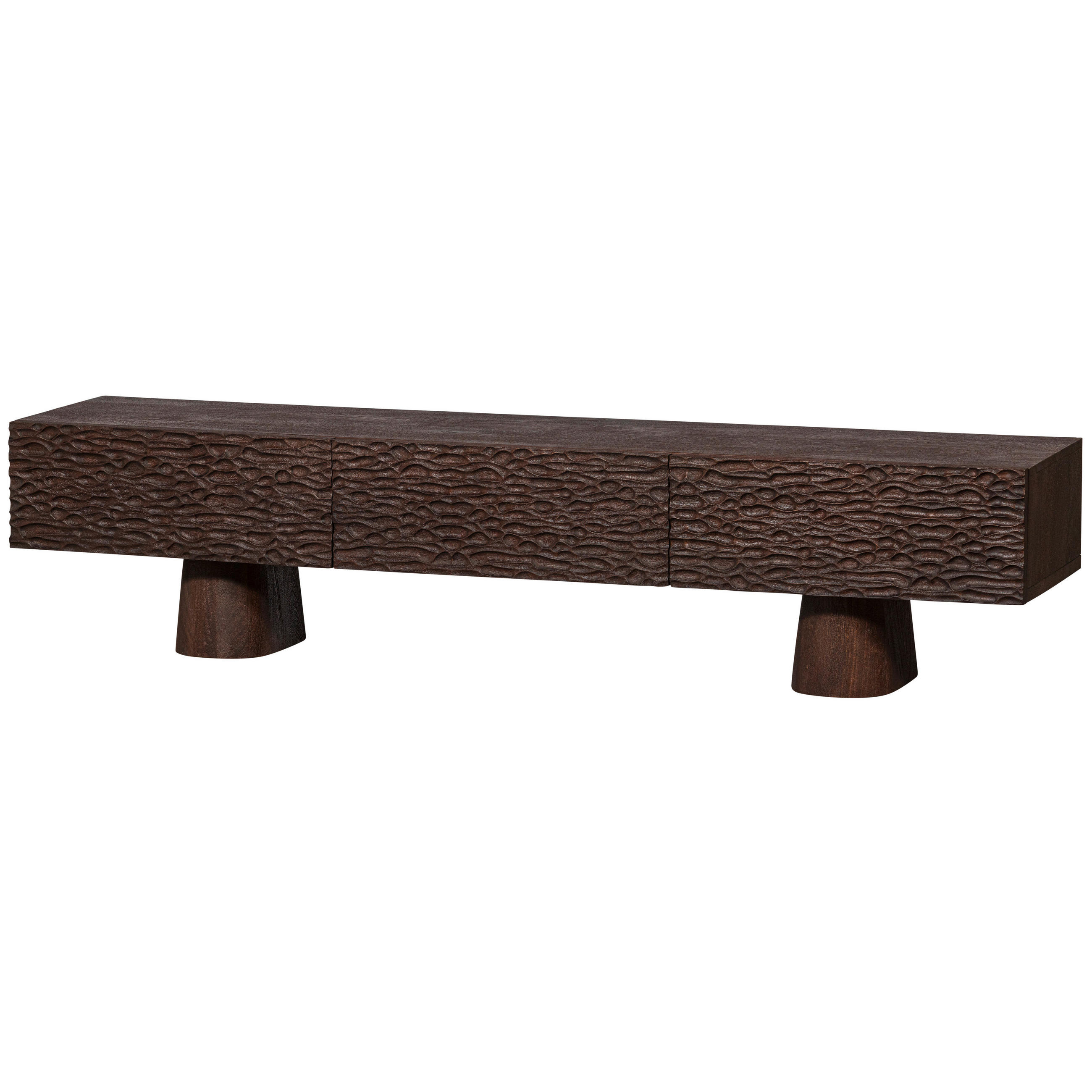 LOWBOARD Crumble  in 180/40/40 cm  - Walnussfarben, Design, Holz (180/40/40cm) - Livetastic