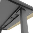 SCHREIBTISCH 160/75/72-122 cm  in Grau, Hickory  - Anthrazit/Grau, MODERN, Holzwerkstoff/Metall (160/75/72-122cm) - Novel