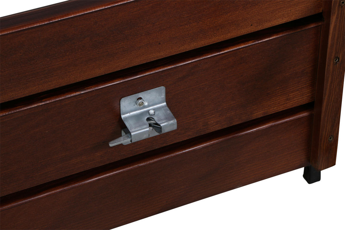 BIERTISCHGARNITUR 3-teilig  - Dunkelbraun, MODERN, Holz/Metall (60/60/180cm) - Gardenson