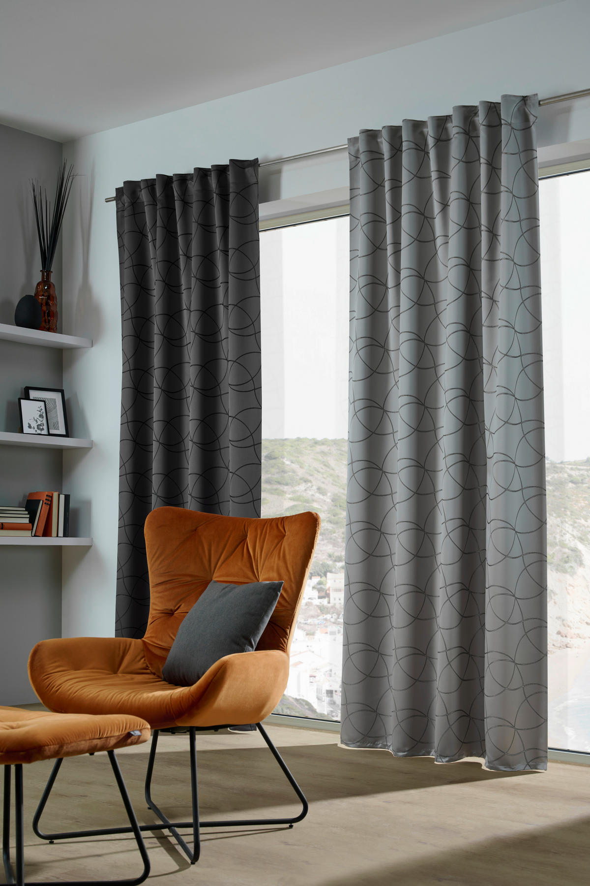 FERTIGVORHANG  blickdicht   140/245 cm  - Silberfarben, KONVENTIONELL, Textil (140/245cm) - Dieter Knoll