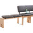 ECKBANK Echtleder Kernbuche massiv Buchefarben, Dunkelbraun - Dunkelbraun/Buchefarben, KONVENTIONELL, Leder/Holz (218(373)/156cm) - MODERANO