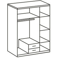 ŠATNÍ SKŘÍŇ S OTOČNÝMI DVEŘMI, barvy grafitu, barvy dubu, 135/198/58 cm - barvy dubu/barvy grafitu, Konvenční, kompozitní dřevo/plast (135/198/58cm) - MID.YOU