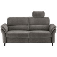 3-SITZER-SOFA in Mikrofaser Graubraun  - Graubraun/Schwarz, Modern, Holz/Textil (192/90/89cm) - Livetastic