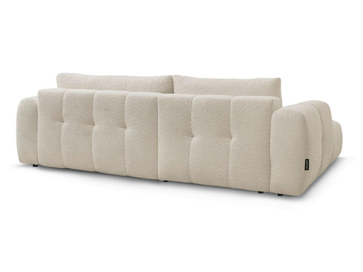 ECKSCHLAFSOFA FUJI Bouclé Beige  inkl.  - Beige/Schwarz, MODERN, Kunststoff/Textil (160/292cm)