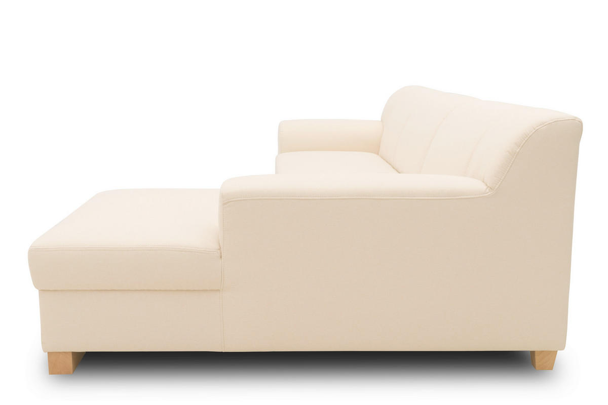 ECKSCHLAFSOFA TINOS Beige Webstoff  - Beige, Basics, Textil (273/157cm) - MID.YOU