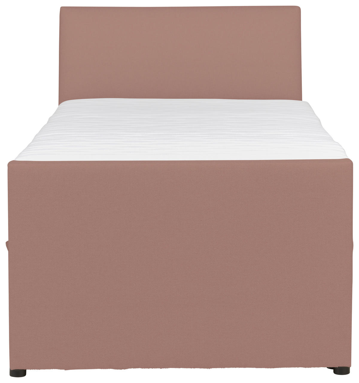 BOXSPRING-ÁGY 100/200 cm  fáradtrózsaszín  - fekete/fáradtrózsaszín, Modern, textil/fa (100/200cm) - MID.YOU