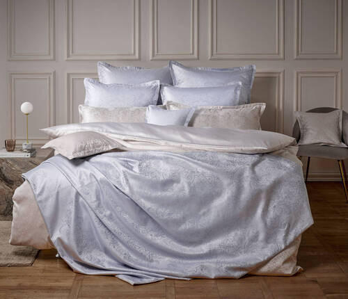 POSTEĽNÁ BIELIZEŇ, damask, modrá, 140/200 cm - modrá, Konventionell, textil (140/200cm) - Curt Bauer