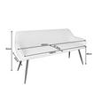 SITZBANK 163/83/63 cm Samt Beige, Schwarz  - Beige/Schwarz, Design, Textil/Metall (163/83/63cm) - Novel