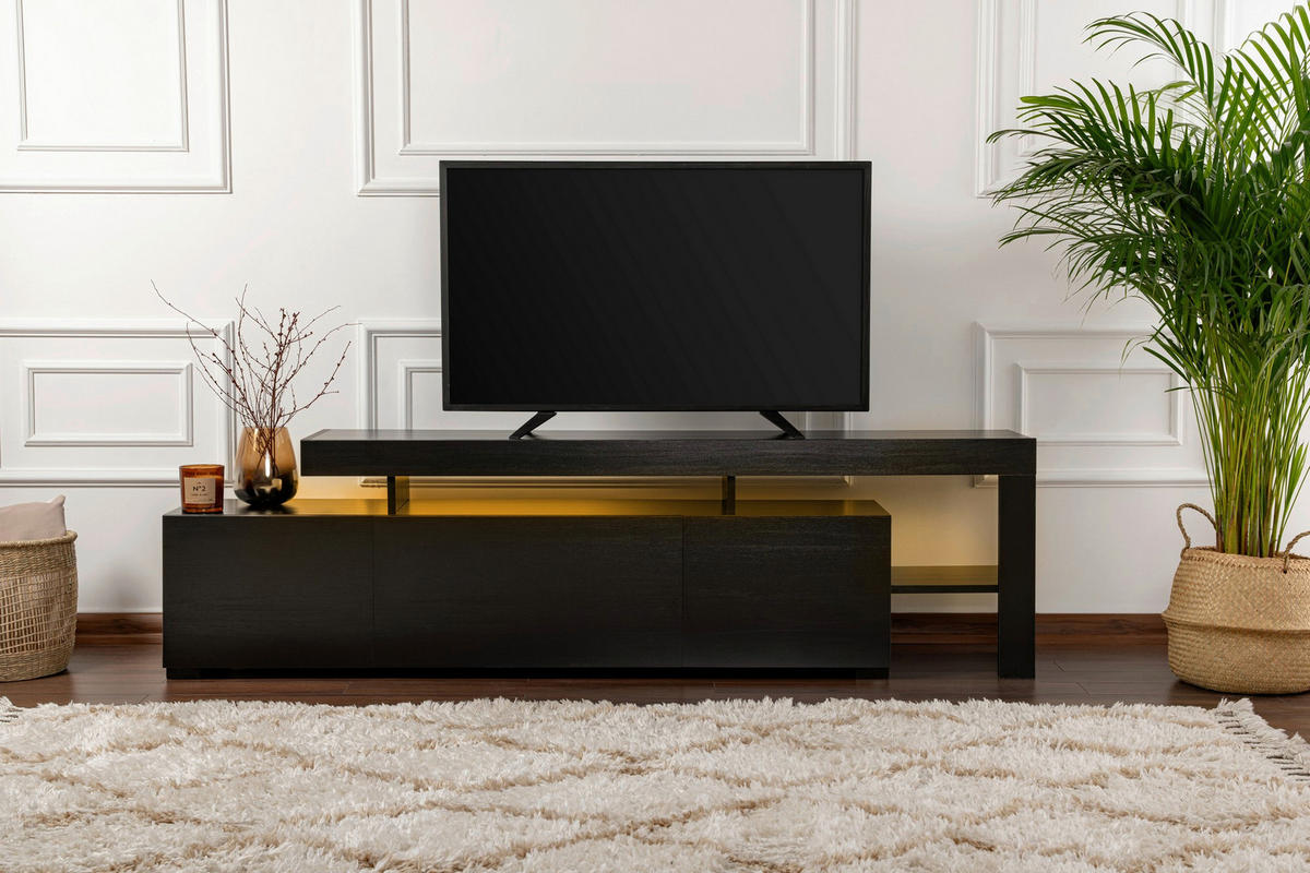 TV-ELEMENT - Schwarz, Modern, Holzwerkstoff (192/53/37cm) - MID.YOU