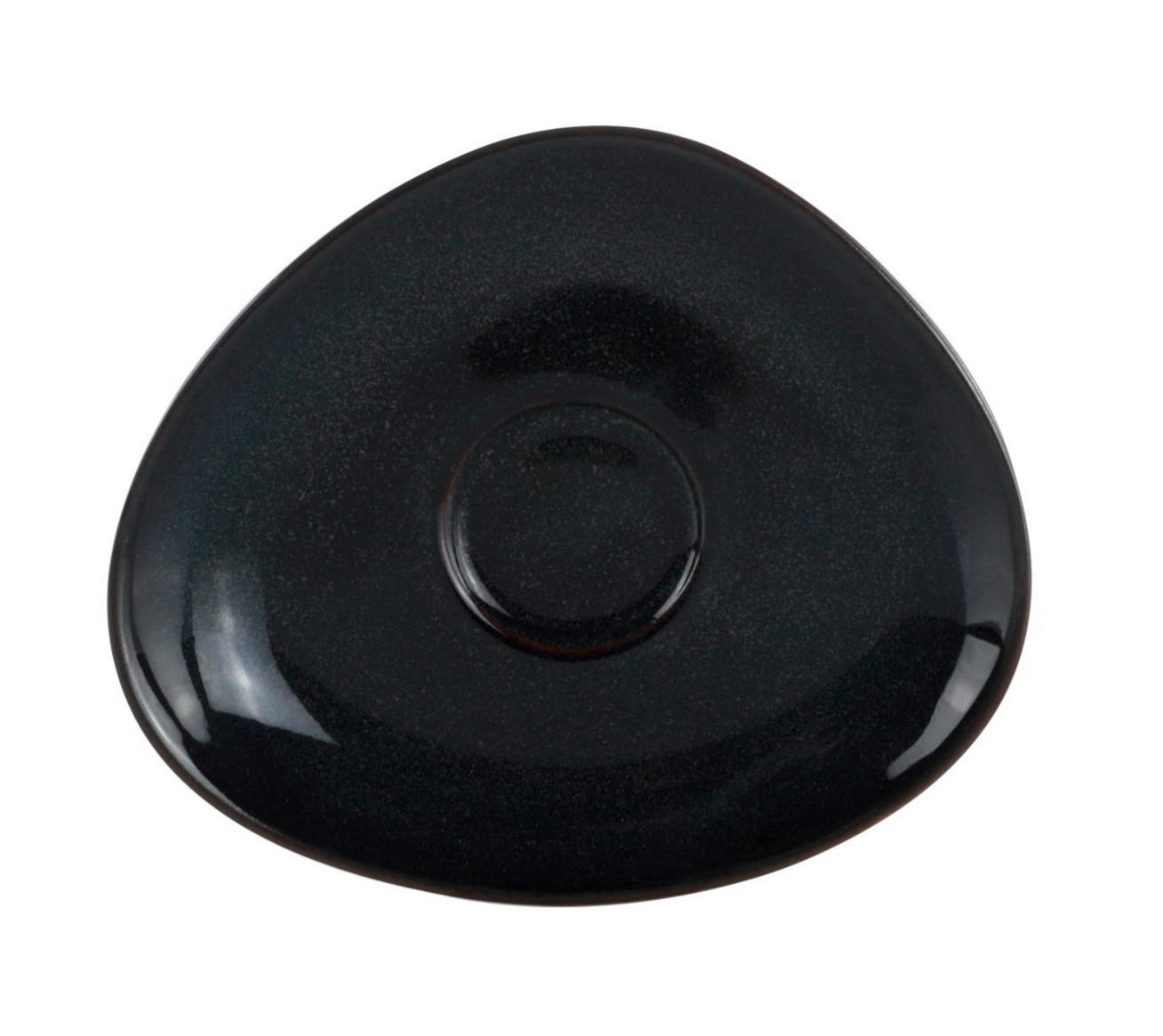 ESPRESSO-UNTERTASSE ORGANIC OCEAN BLUE  - Dunkelblau, Trend, Keramik (14/11cm) - Novel