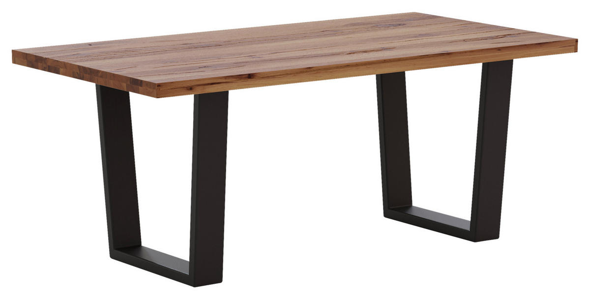 ESSTISCH Holz, Metall 180/100/76 cm   - Eichefarben/Anthrazit, Design, Holz/Metall (180/100/76cm) - Waldwelt