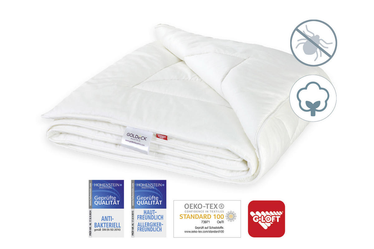 GANZJAHRESDECKE 135-140/200 cm  - Champagner, Basics, Textil (135-140/200cm) - Goldeck Austria