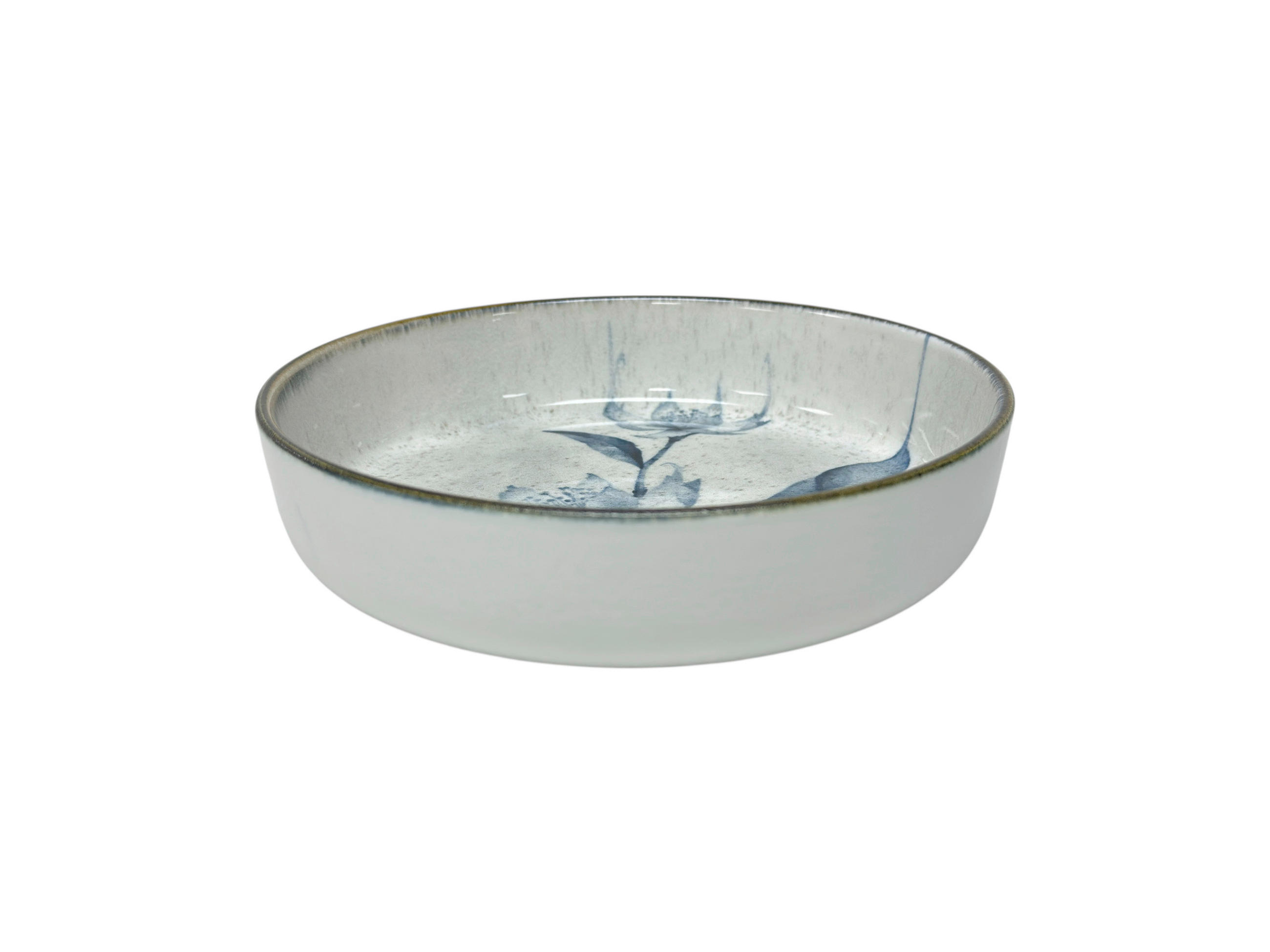 GURMÁNSKÝ TALÍŘ porcelán keramika 19 cm - bílá/modrá, Lifestyle, keramika (19cm) - Landscape